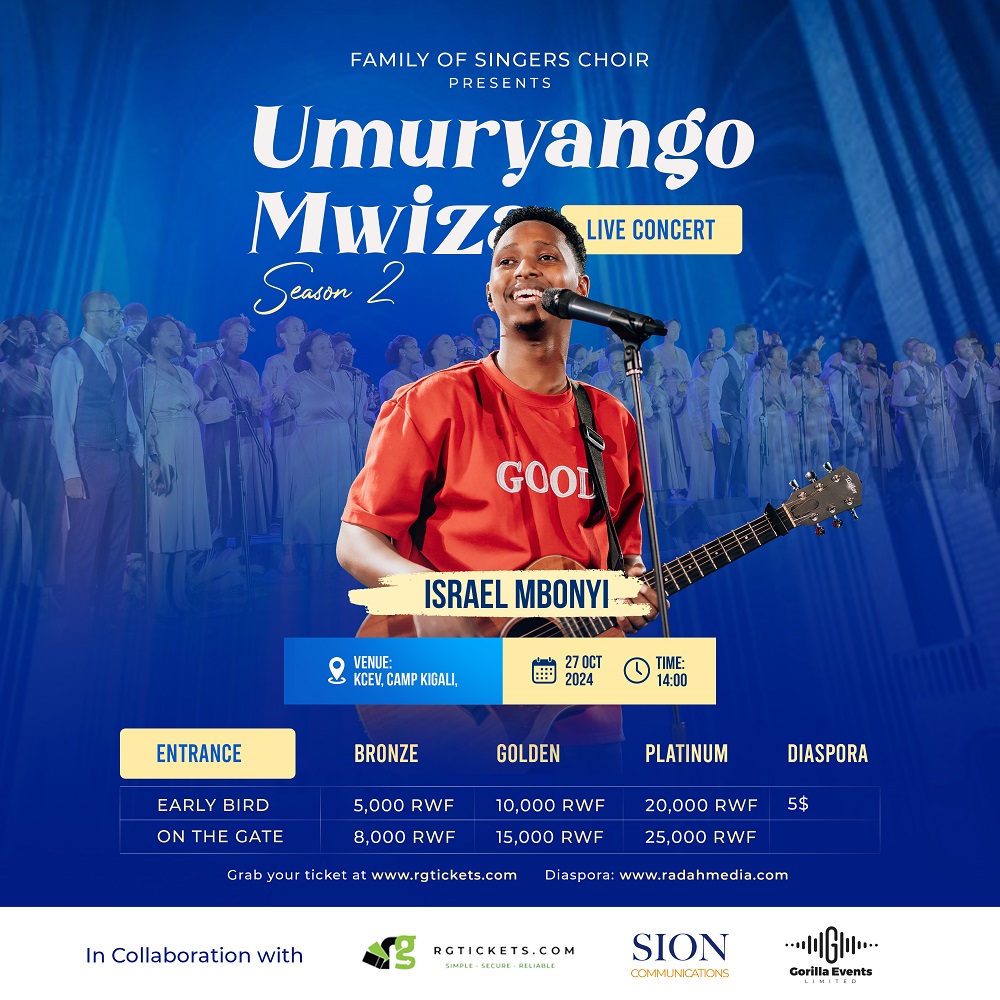 Umuhanzi Israel Mbonyi yatumiwe muri iki gitaramo