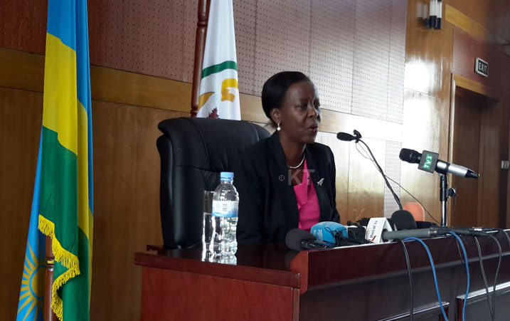 Ministiri Louise Mushikiwabo, mu kiganiro yahaye abanyamakuru kuri uyu wa kabiri.