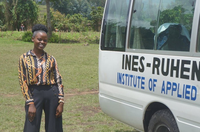 Miss Mwiseneza Josiane usigaye wiga muri INES-Ruhengeri na we yari yitabiriye icyo gikorwa