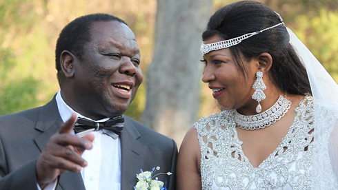 Morgan Tsivangirai na Elisabeth Macheka.