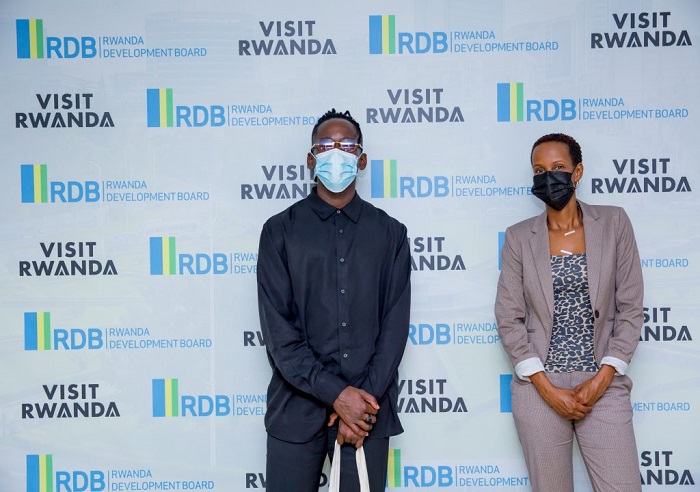 Mr Eazi na Belise Kariza ushinzwe Ubukerarugendo muri RDB