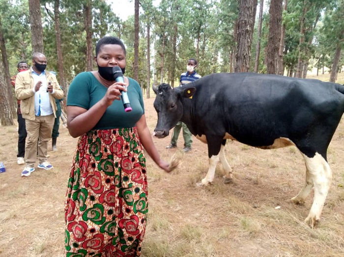 Muhimpundu yishimiye inka yahawe