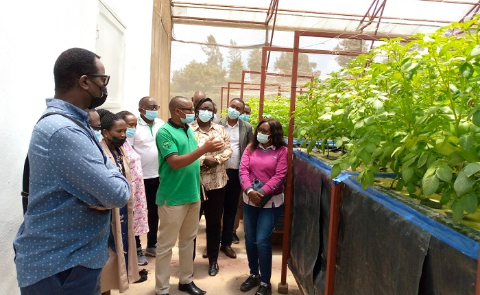 Abasenateri Dr Nyinawamwiza na Mupenzi basobanurirwa uko uruhererekane mu buhinzi bw