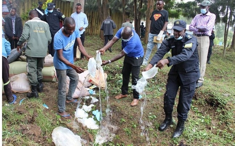 Ibiyobyabwenge byamenwe ibindi biratwikwa