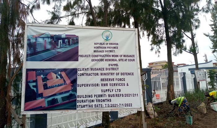 Igishushanyo mbonera kigaragaza imiterere y'inyubako n'ibice bizaba bigize uru rwibutso