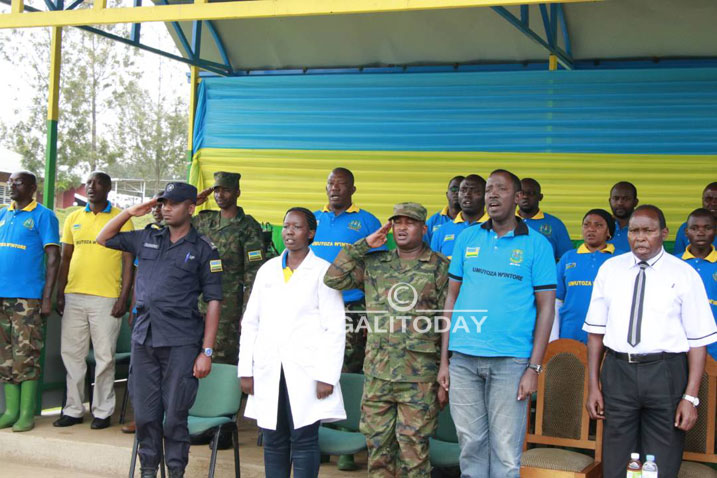 Uyu muhango wabimburiwe n'Indirimbo yubahiriza Igihugu