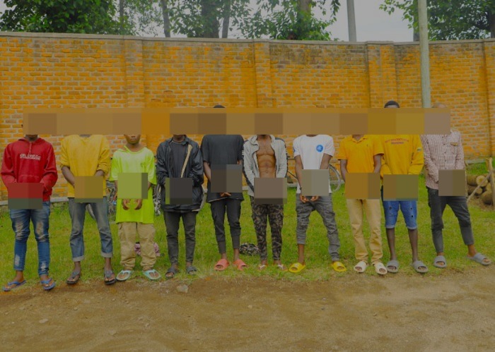 Bamwe mu bafashwe bakekwaho ubujura