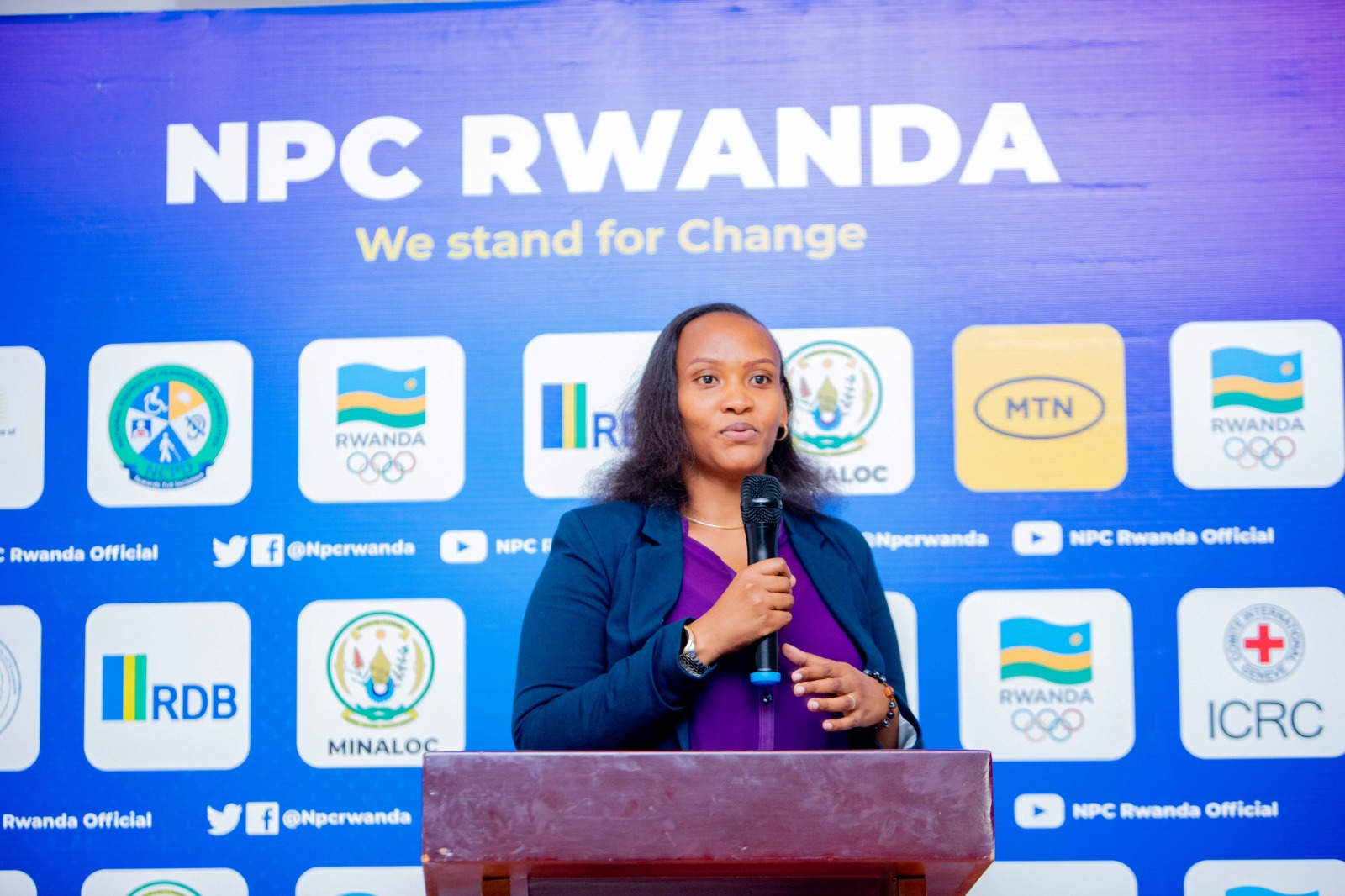 Umulinga Alice, Perezida wa Komite Olempike y'u Rwanda, na we yari yitabiriye uyu muhango