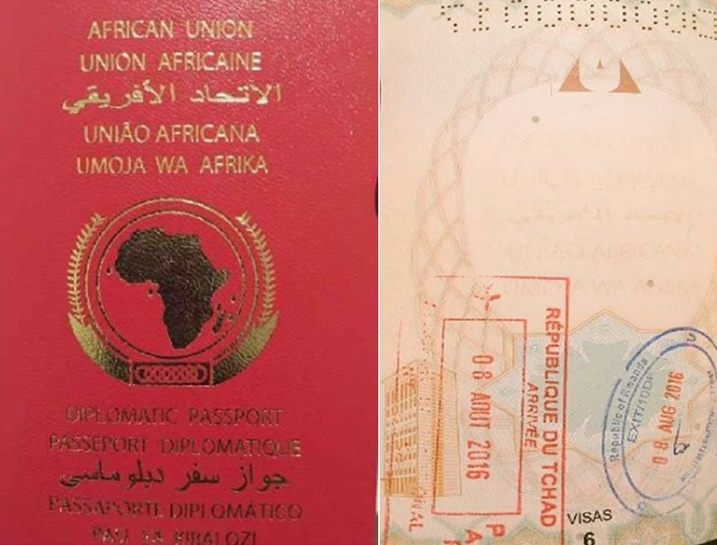 Passiporo Perezida Kagame yakoresheje.