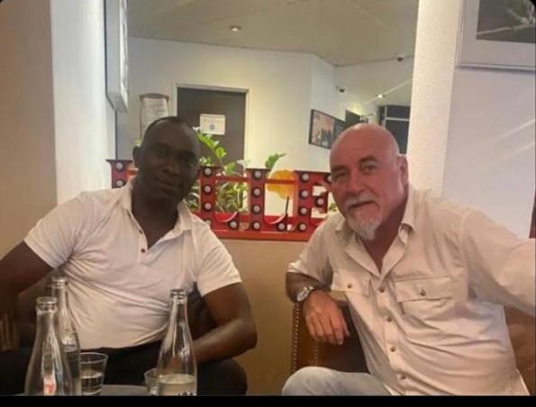 Patrick Aussems na Perezida wa Kiyovu Sports Mvukiyehe Juvenal