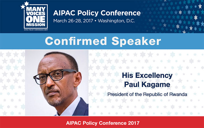 AIPAC itegura iyi nama yemeje ko Perezida Kagame azatanga ikiganiro muri iyi nama