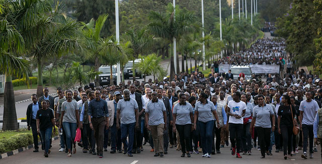 Moussa Faki na Perezida Kagame muri Walk to Remember