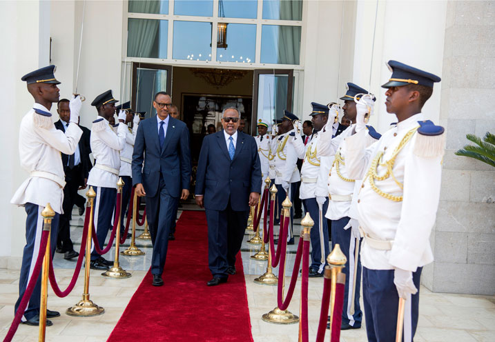 Perezida Kagame na Perezida wa Djibouti Ismaïl Omar Guelleh 