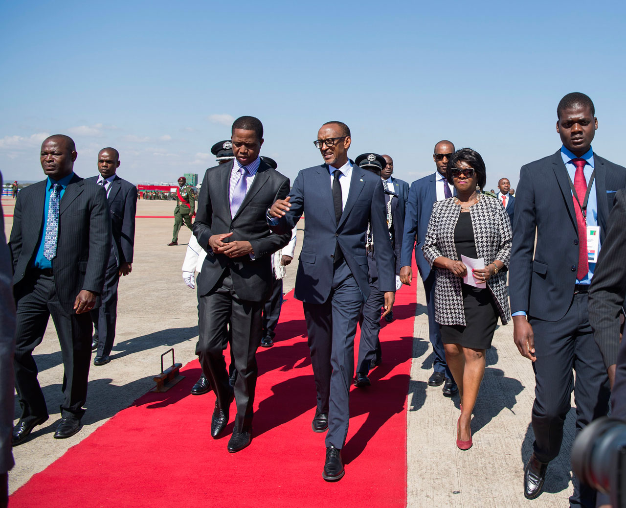 Perezida Kagame yakiriwe na Perezida wa Zambia Edgar Lungu