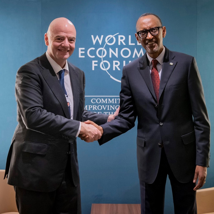 Perezida Kagame na Gianni Infantino