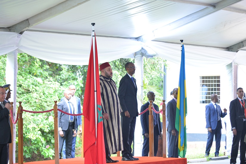 Perezida Kagame yakiriye Umwami Muhammed VI muri Village Urugwiro