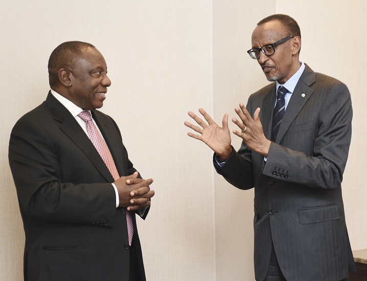 Perezida wa Ramaphosa na Perezida Kagame baherutse kwemeranya kuvugurura umubano 