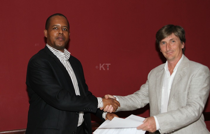 Umuyobozi wa WDA, Gasana Jerome hamwe n