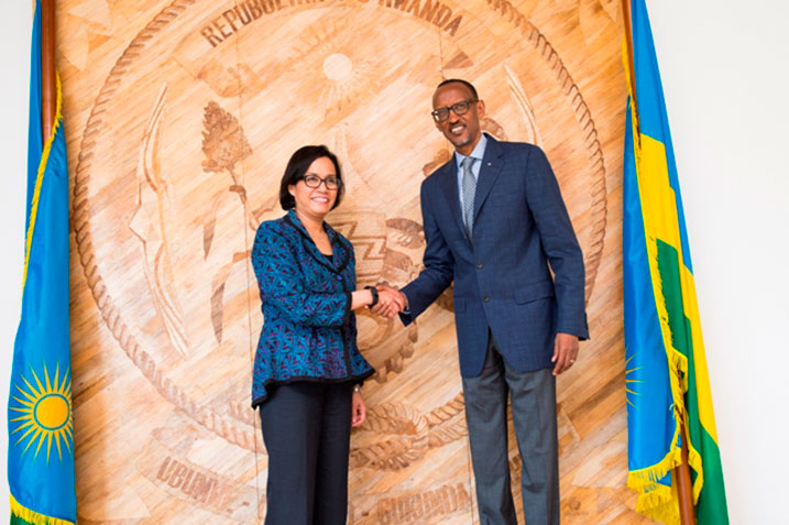 Perezida Kagame yakiriye Umuyobozi wa Banki y