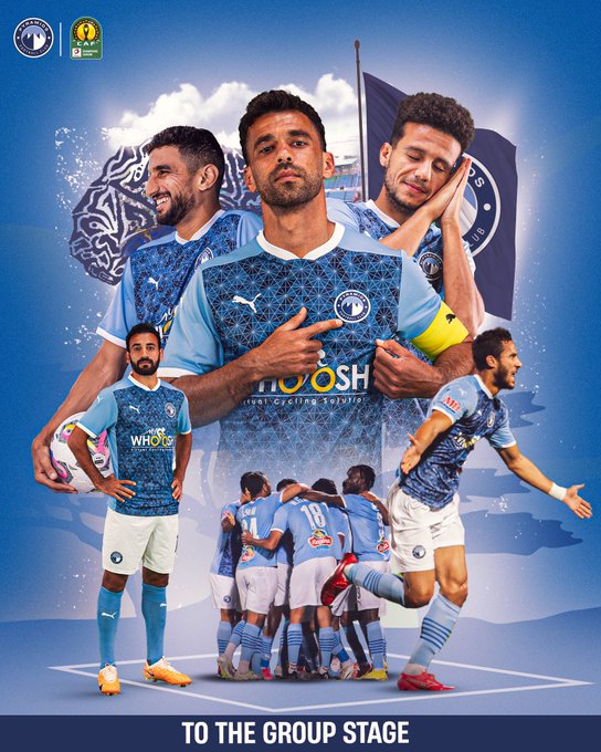 Abakinnyi ba Pyramids FC bishimiye kugera mu matsinda ya CAF Champions League bakinnye ku nshuro ya mbere