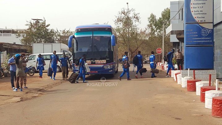 Bakomereje kuri Hotel Columbus iri mu Mujyi wa Bamako aho bazaba bitegura Umukino bazakina kuri uyu wa Gatandatu