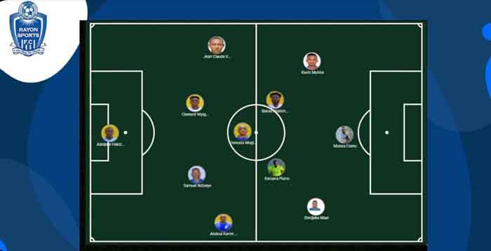 Abakinnyi 11 Rayon Sports yabanje mu kibuga