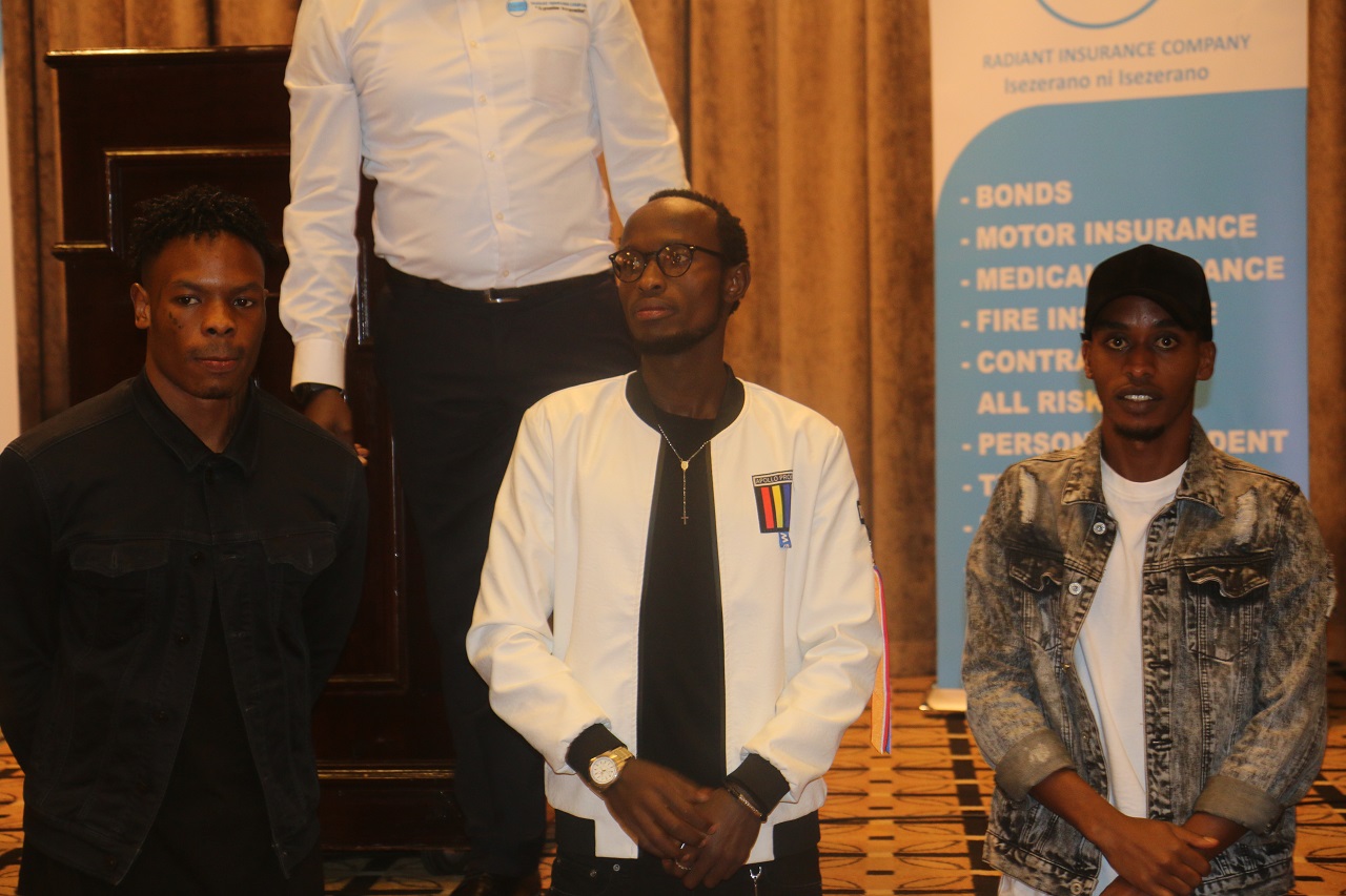 Rwatubyaye Abdul, Manzi Thierry ndetse na Eric Rutanga bakinira Rayon Sports bari bitabiriye uyu muhango