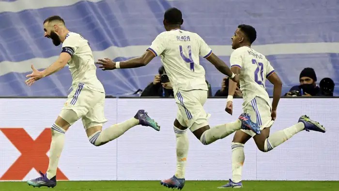 Benzema na bagenzi be bishimira intsinzi