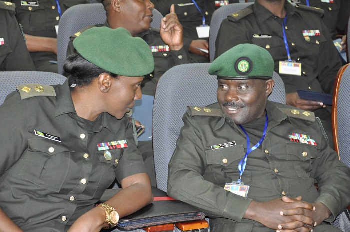 Akanyamuneza kari kose ku bitabiriye aya mahugurwa bagiye gufasha abandi kumenya uko bitwara bari mu butumwa bw'amahoro