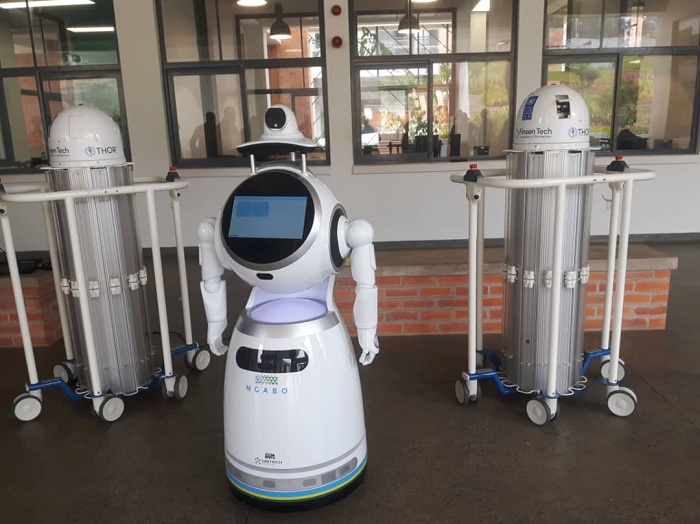 Iyi Robo yitwa Ngabo isanzwe mu Rwanda yari yaje kwakira izindi