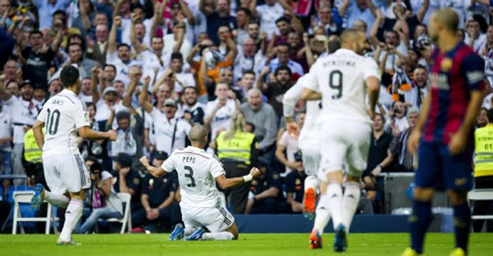 Ronaldo, Pepe na Benzema nibo bazengereje ikipe ya Barcelone bafasha Real gutsinda 3-1.