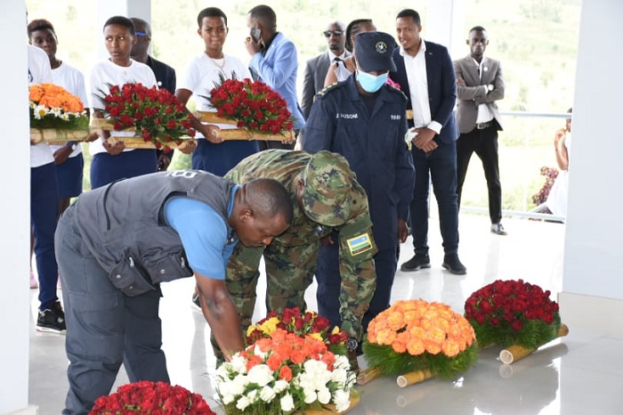 Inzego z'umutekano na zo zitabiriye uyu muhango