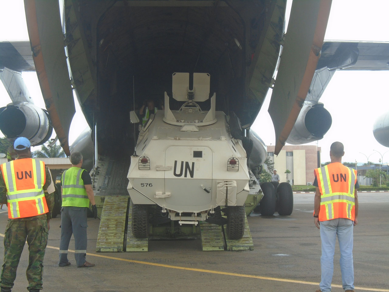 Izo modoka zizakoreshwa mu gucunga umutekano muri Centrafrika imaze imyaka ine mu mvururu