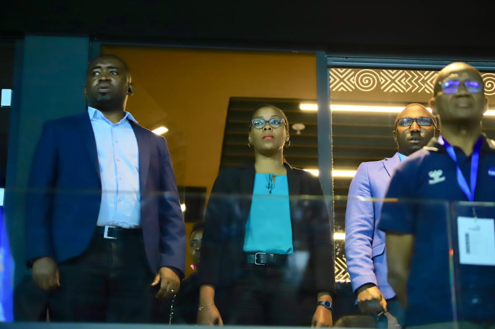 Minisitiri wa Siporo, Munyangaju Aurore Mimosa yari yaje kureba umukino w'u Rwanda na Congo