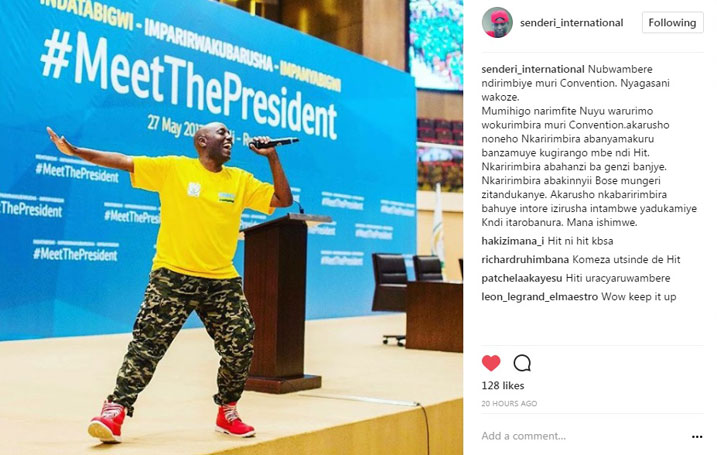 Senderi yashimishijwe cyane no kuririmbira muri Kigali Convention Centre 