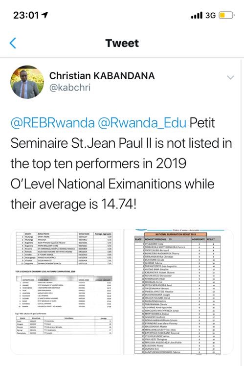 Si Iseminari Ntoya ya Gikongoro yonyine yagaragaje ko habayeho kwibeshya