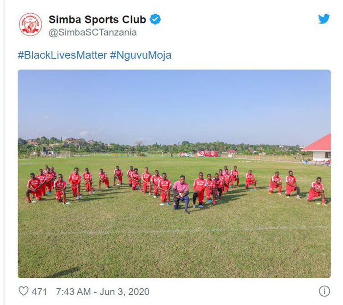 Simba Sports Club yo muri Tanzania na yo yifatanyije n'isi yose