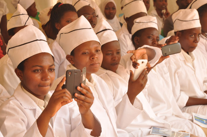 Bamwe mu banyeshuri bigira mu kugo "Nyarutarama Vocational Training and Incubation Center".