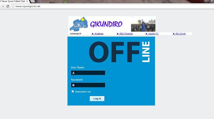 Urubuga rwa Interineti rwa Rayon Sports rwafunzwe kubera amikoro