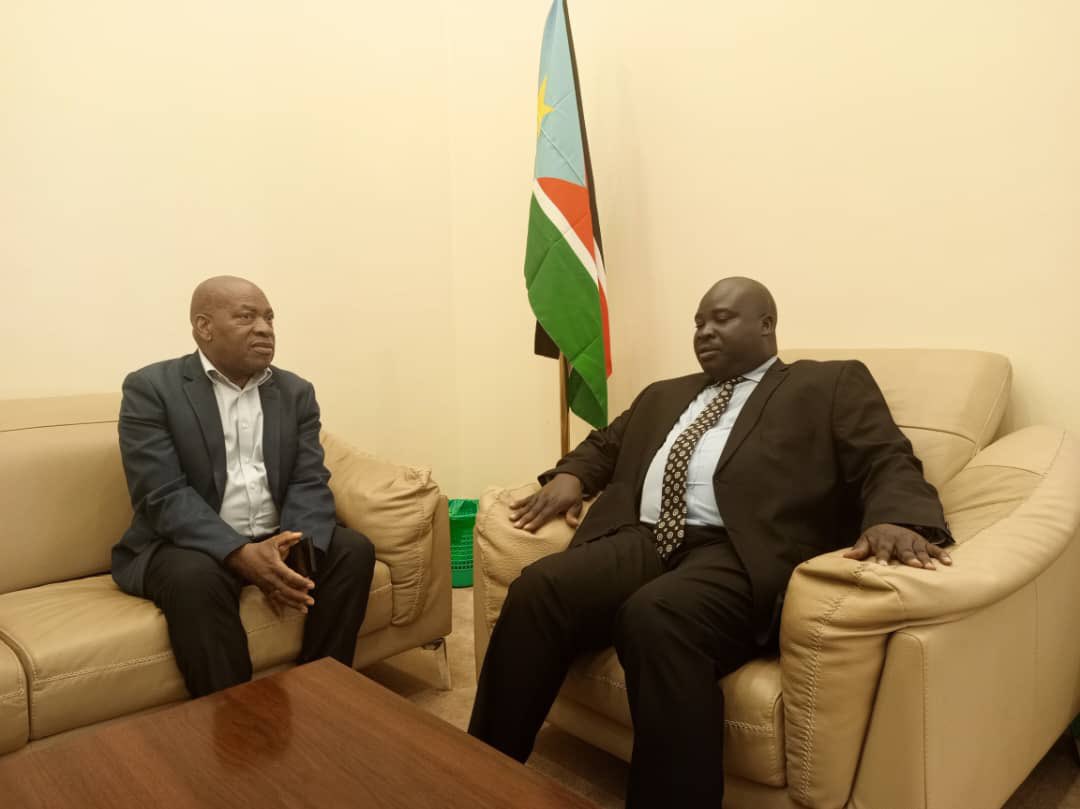 Ubwo yari ageze muri Sudani y'Epfo, yakiranywe urugwiro