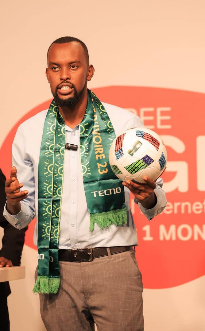 Eddy Mucyo avuga ko buri wese uzagura telefone ya SPARK 20 afite amahirwe yo gutombora itike yo kujya kureba umukino wa nyuma w'igikombe cya Afurika