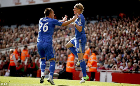 Torres na Terry bishimira igitego batsinze Arsenal.