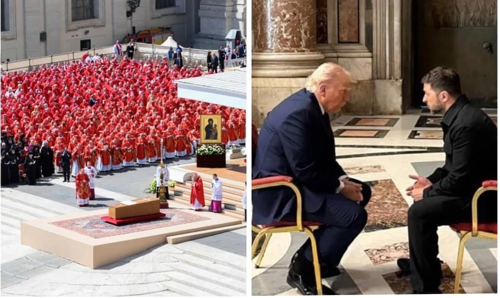 Trump na Zelensky baganiririye i Roma