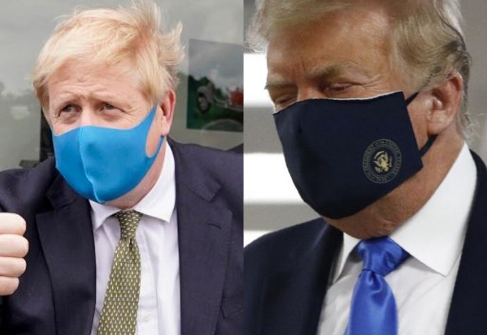 Trump na Boris bashyize bava ku izima bemera kwambara udupfukamunwa