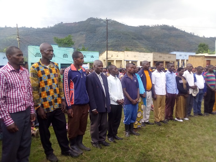 Bamwe mu bagize ihuriro ry'ubumwe n'ubwiyunge mu murenge wa Kimonyi