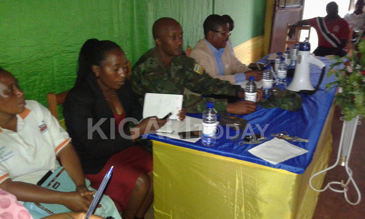 Aha bari mu nama y'umutekano yaguye y'akarere yabereye mu Murenge wa Bushekeri.