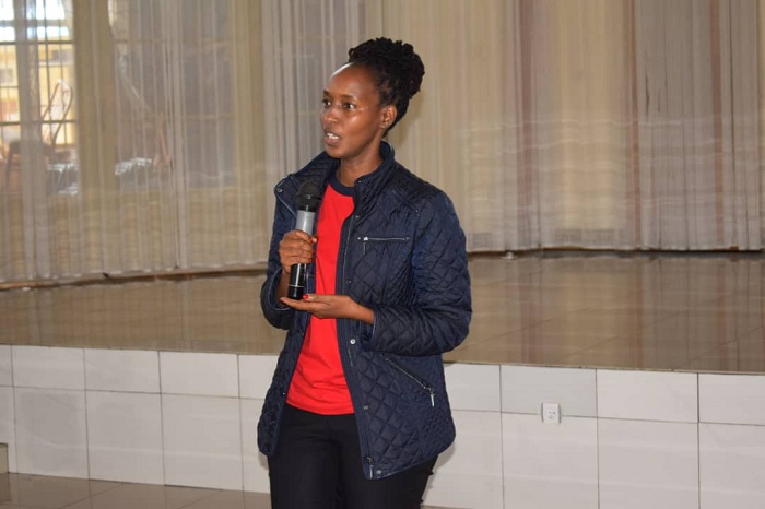 Isabelle Kalisa umukozi wa Imbuto Foundation ukora mu ishami ry'ubuzima 