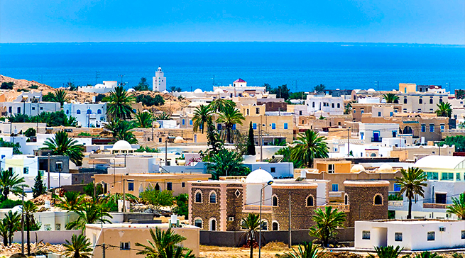 Umujyi uri ku kirwa cya Djerba aho iyo nama ibera