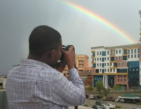 Umunyamakuru wa Kigali Today afotora umukororombya