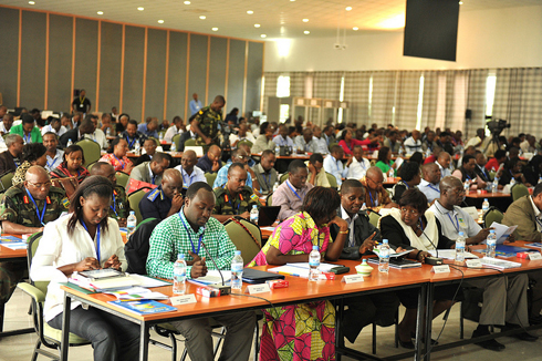 Bamwe mu bayobozi bari mu mwiherero i Gabiro.